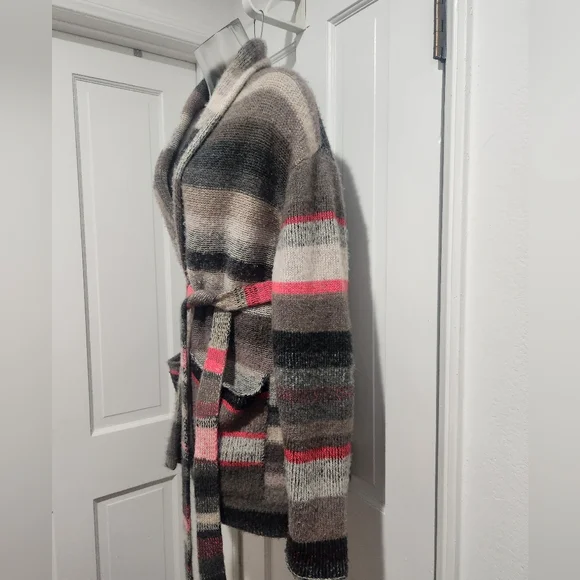 Elder Statesman Cashmere Belted Cardigan Sweater - Picture 2 of 4